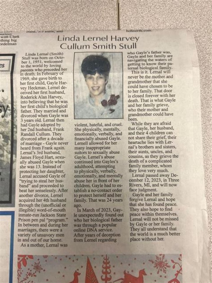 Linda Lernel Obituary: In loving memory of Linda Lernel of Three Rivers, Michigan