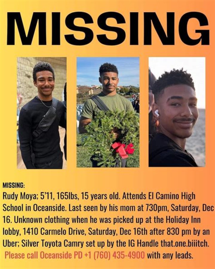 Rudy Moya Missing: Police Announce the Missing of California Boy, 15, Rudy Moya